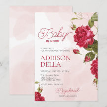 Baby In Bloom Baby Shower Printemps été floral