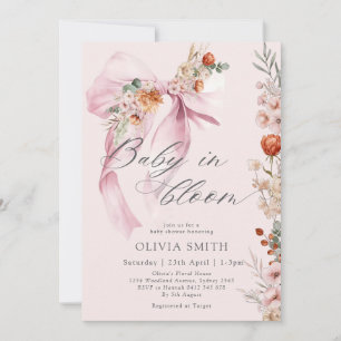Invitation Baby in Bloom Fall Garden Baby shower