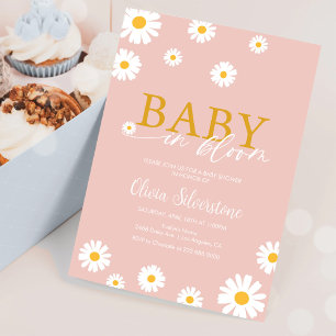 Invitation Baby In Bloom, Fleur de Daisy, Fille Baby Shower