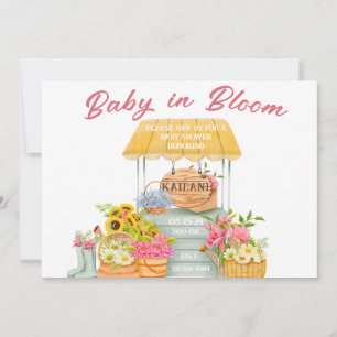 Invitation Baby in Bloom Flower Market