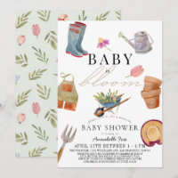 Baby in Bloom Gardening Tools Baby shower Drive-by