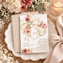 Baby in Bloom Ivory Coquette Bow Baby Shower