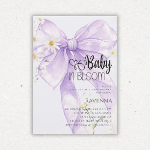 Invitation Baby in Bloom Préparation Arc-en-ciel Violet Baby