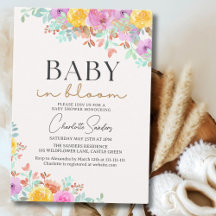 Baby in Bloom Wildflowers Floral Baby Shower