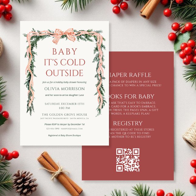 Invitation Baby It's Cold Outside All in One Baby Shower (Créateur téléchargé)
