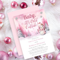 Baby It's Cold Outside Girl Baby shower virtuel