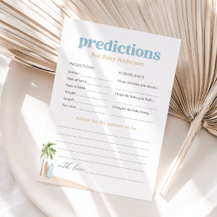 Invitation Baby Predictions et conseils Baby shower de plage 