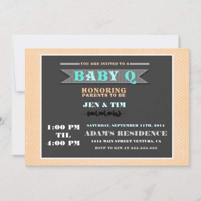 Invitation BaBy Q Baby shower (Devant)