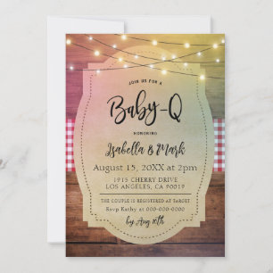 Invitation Baby-Q Barbecue Baby Shower
