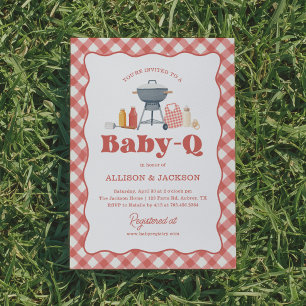 Invitation Baby Q Barbecue de jardin Baby Shower