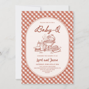 Invitation Baby Q BBQ Pique-Nique Couple Baby Shower