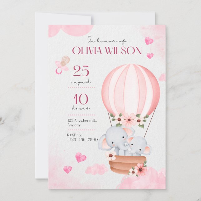 Invitation baby shower (Devant)