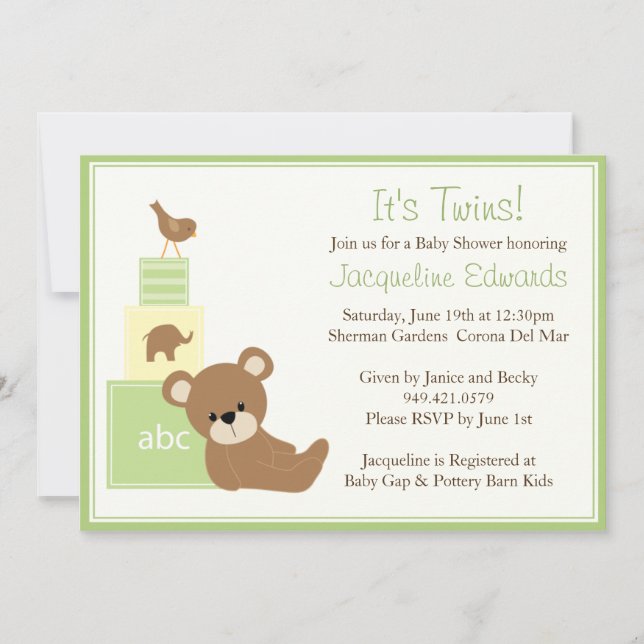 Invitation Baby shower (Devant)