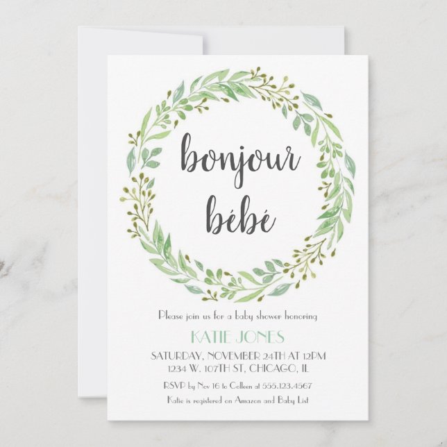 Invitation baby shower (Devant)