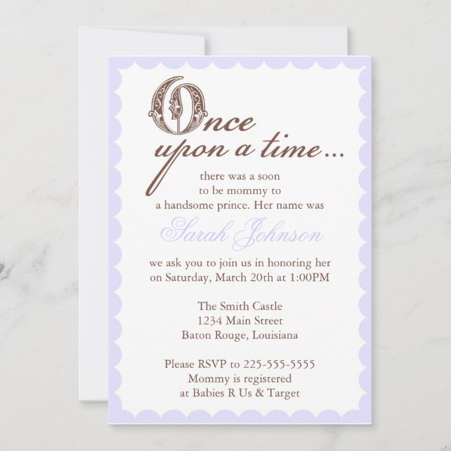 Invitation Baby shower (Devant)