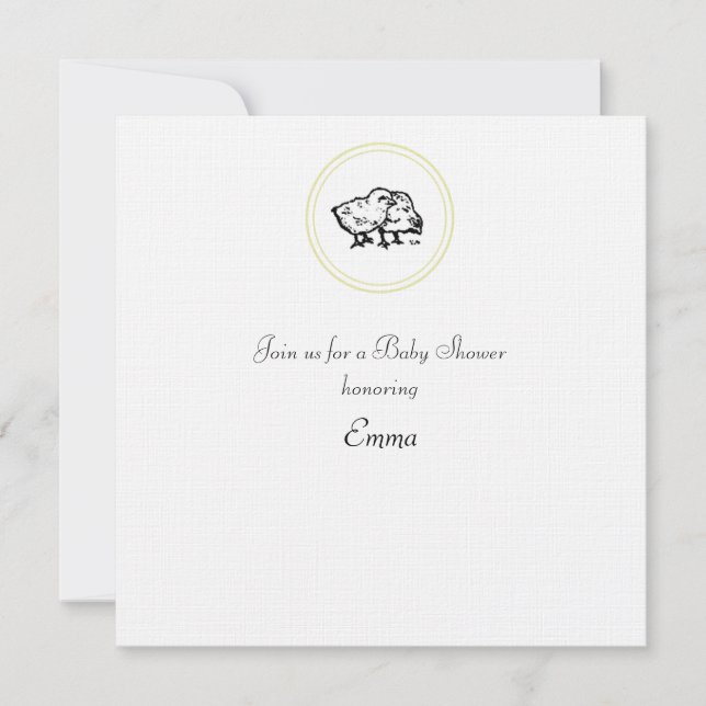 invitation baby shower (Devant)