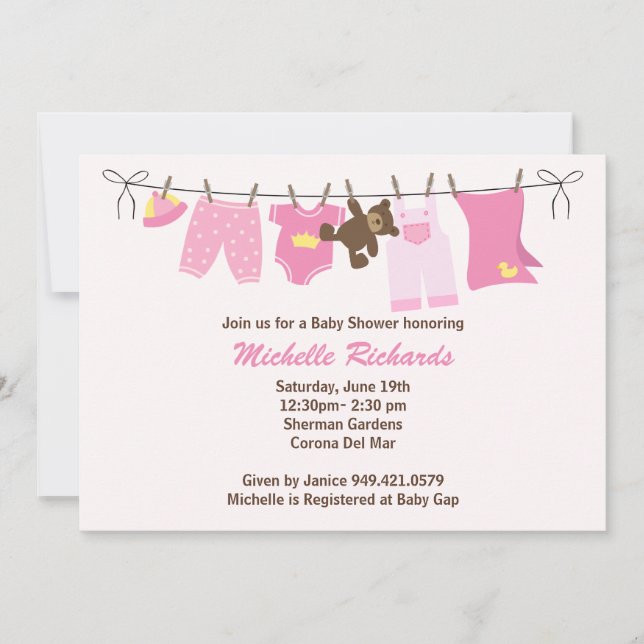 Invitation Baby shower (Devant)