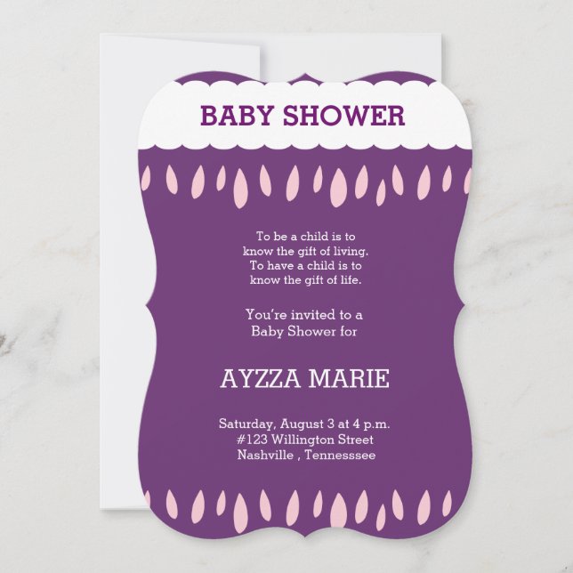 Invitation  baby shower (Devant)