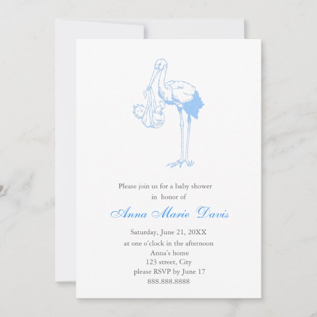 Invitation Baby shower (Devant)