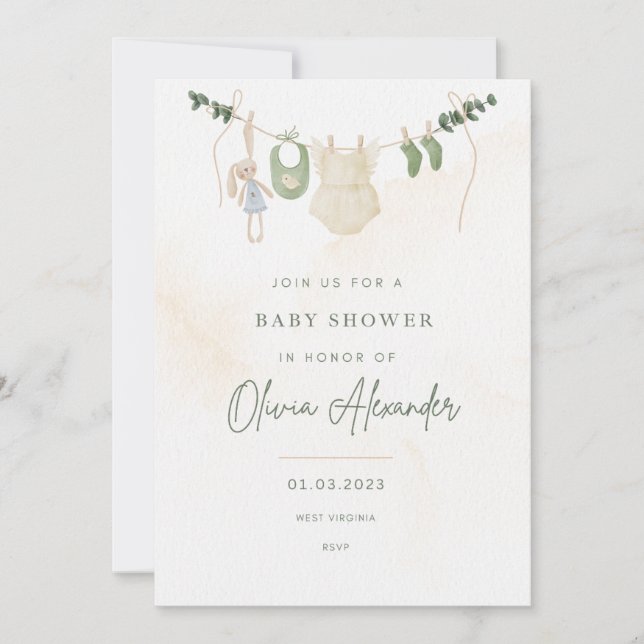 Invitation baby shower (Devant)