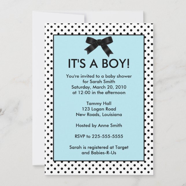 Invitation Baby shower (Devant)