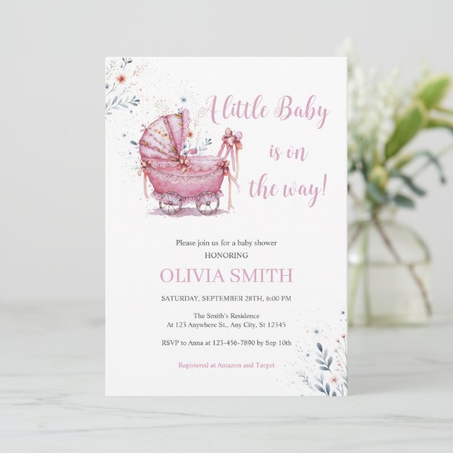 Invitation Baby shower (Debout devant)