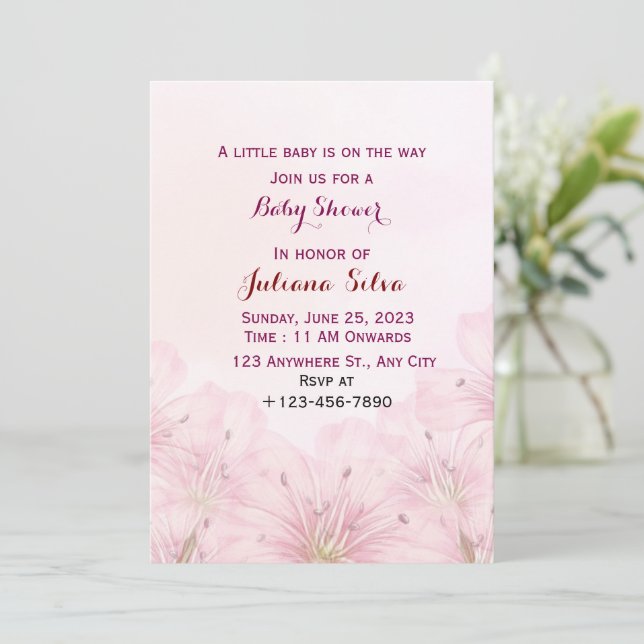 Invitation baby shower (Debout devant)