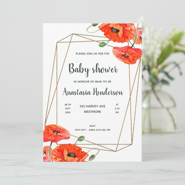 Invitation baby shower (Debout devant)