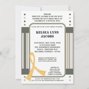 Invitation Baby shower 5x7 ARMÉE Camo ACU Imprimer