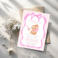 Baby shower à arc rose lapin