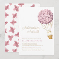 Baby shower à ballon à air chaud Floral Hydrangea