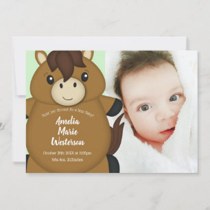 Invitation Baby shower à cheval