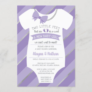 Invitation Baby shower à deux pieds