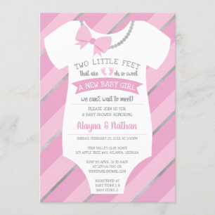 Invitation Baby shower à deux pieds