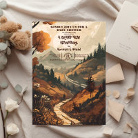 Baby shower À feuillage persistant Rustic Mountain