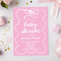 Baby shower à mâchoires en forme de blanc rose