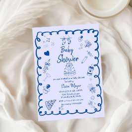 Invitation baby shower à main de café de brasserie fantaisie