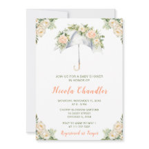 Baby shower à parapluies florales