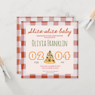 Invitation baby shower à pizza