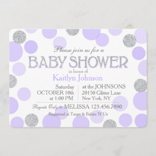 Invitation Baby shower à points écartés de la Parties scintil