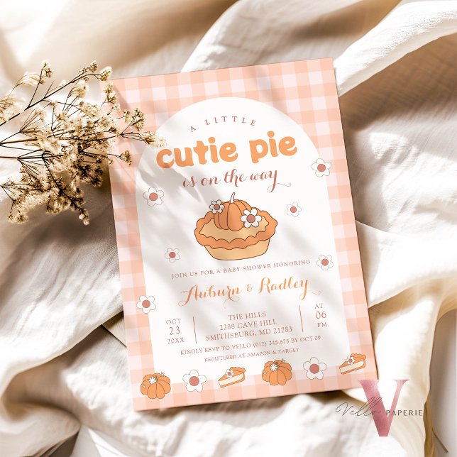 Invitation Baby shower à tarte à petite croûte Ora (Créateur téléchargé)