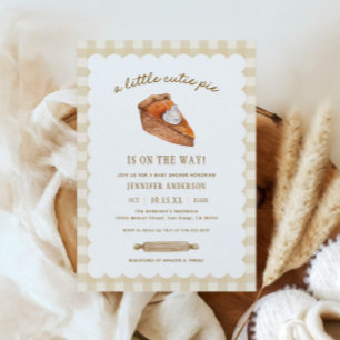 Invitation Baby shower à tarte Citrouille de Little Cutie Aut