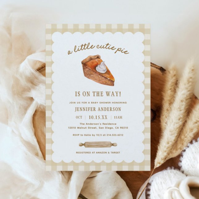 Invitation Baby shower à tarte Citrouille de Little Cutie Aut (Créateur téléchargé)