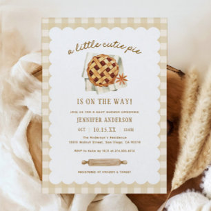 Invitation Baby shower à tarte de Little Cutie automne