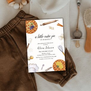 Invitation Baby shower à tarte rustique