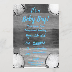 Invitation Baby shower à thème Baby Boy Baseball
