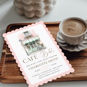 Invitation Baby Shower à thème Café Bébé Paris