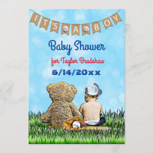 Invitation Baby shower à thème de baseball