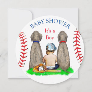 Invitation Baby shower à thème de baseball pour garçon