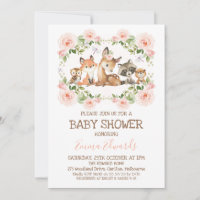 Baby shower à thème en bois à charpente rose